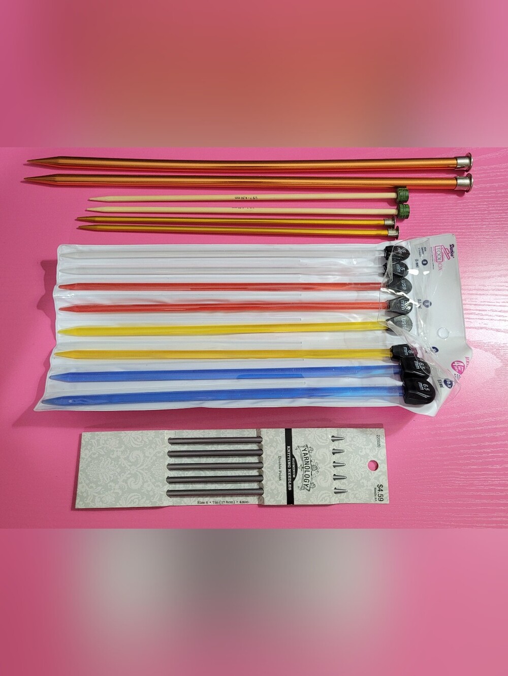 Bundle Of Assorted Size Knitting Needles  (1216)